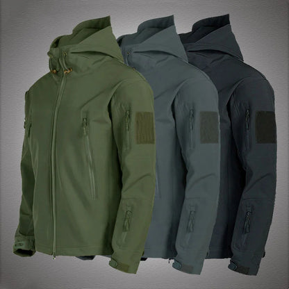 Chaqueta Táctica, Impermeable, Cortavientos, Bolsillos Sobredimensionados.