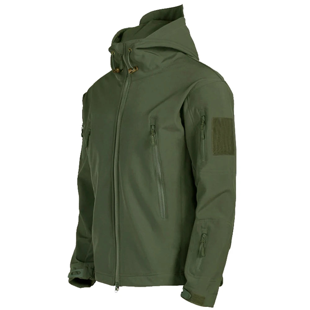 Chaqueta Táctica, Impermeable, Cortavientos, Bolsillos Sobredimensionados.