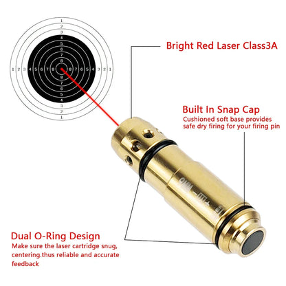 Laser Alivia percutor Dry Fire Training Tactical Laser G-Sight, 9mm, 045ACP, 38 super.